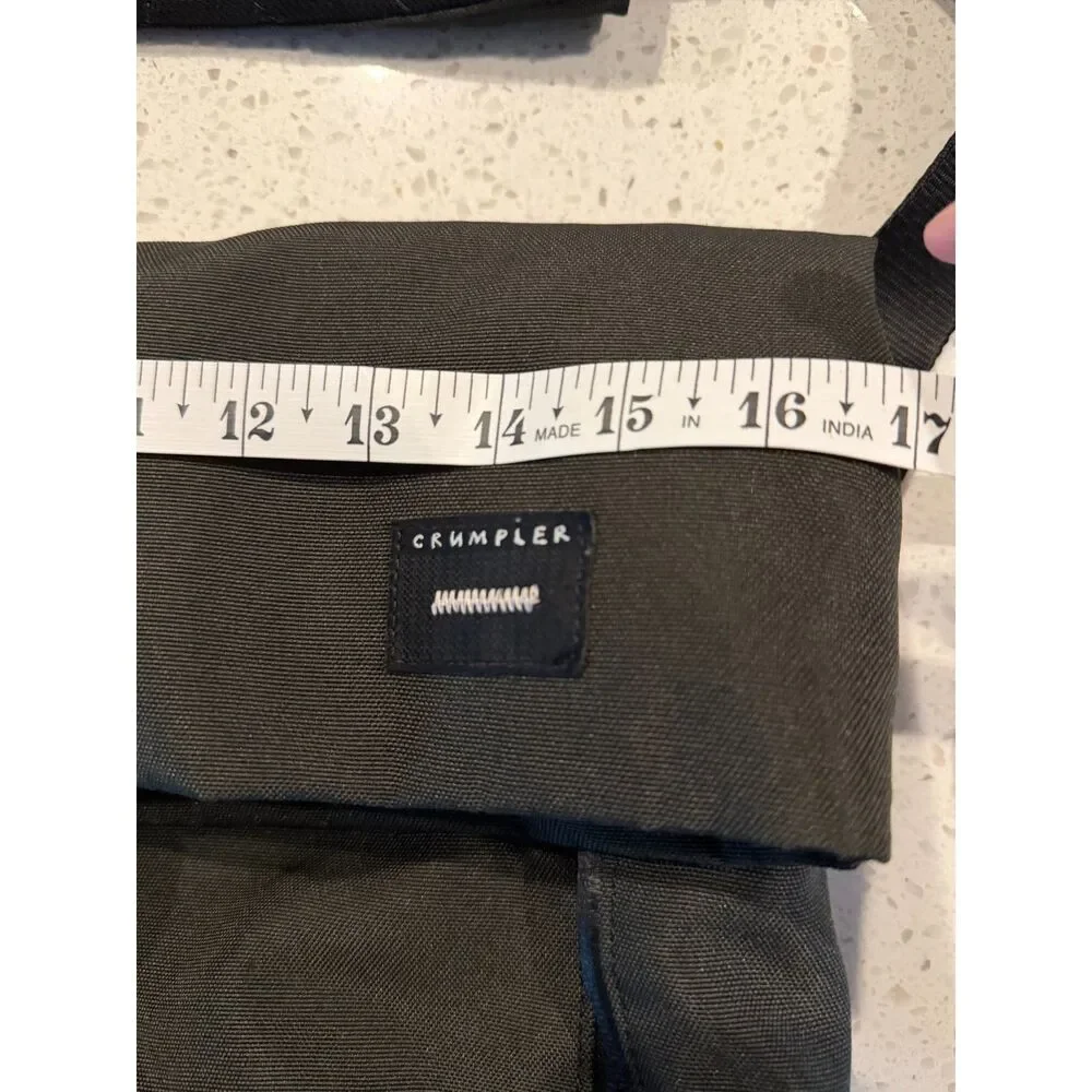 Crumpler Pinnacle of Horror Messenger Laptop Bag Olive Roll Top Crossbody